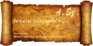 Antaly Szilamér névjegykártya